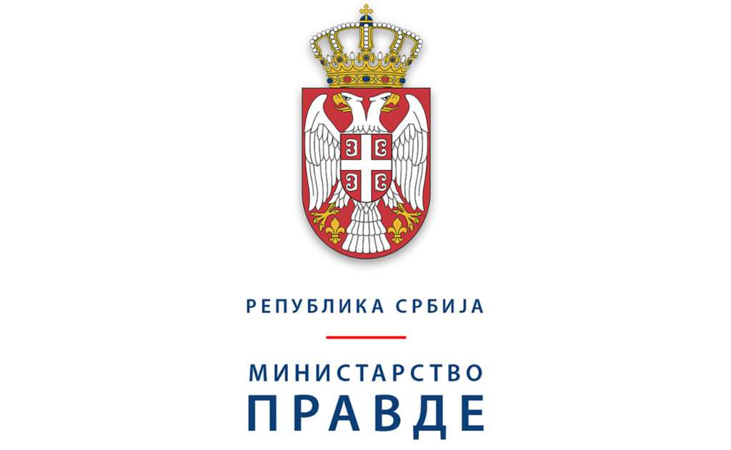 Logo Ministarstva pravde Republike Srbije — institucija koja izdaje ovlašćenje sudskim tumačima